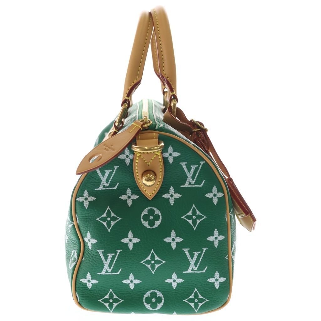 Louis Vuitton Monogram Speedy Bandouliere 32 2-Way Boston Bag Brown Green — view 3