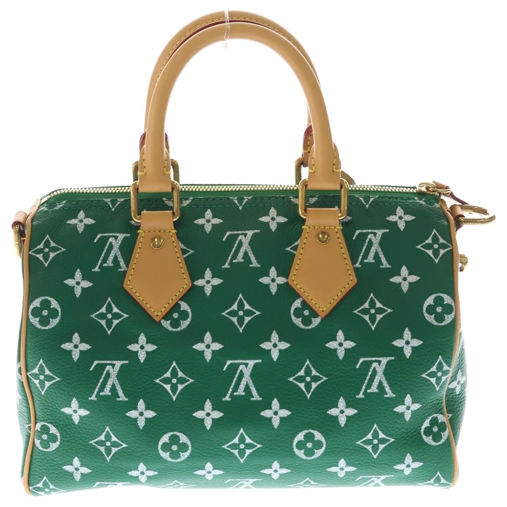Louis Vuitton Monogram Speedy Bandouliere 32 2-Way Boston Bag Brown Green — view 2