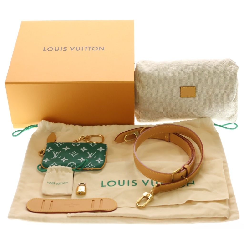Louis Vuitton Monogram Speedy Bandouliere 32 2-Way Boston Bag Brown Green — view 6