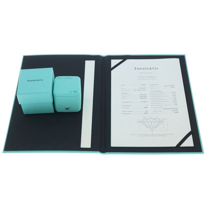 Tiffany & Co Harmony Solitaire Engagement Diamond Platinum Ring Silver — view 6
