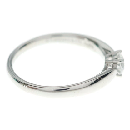 Tiffany & Co Harmony Solitaire Engagement Diamond Platinum Ring Silver — view 3