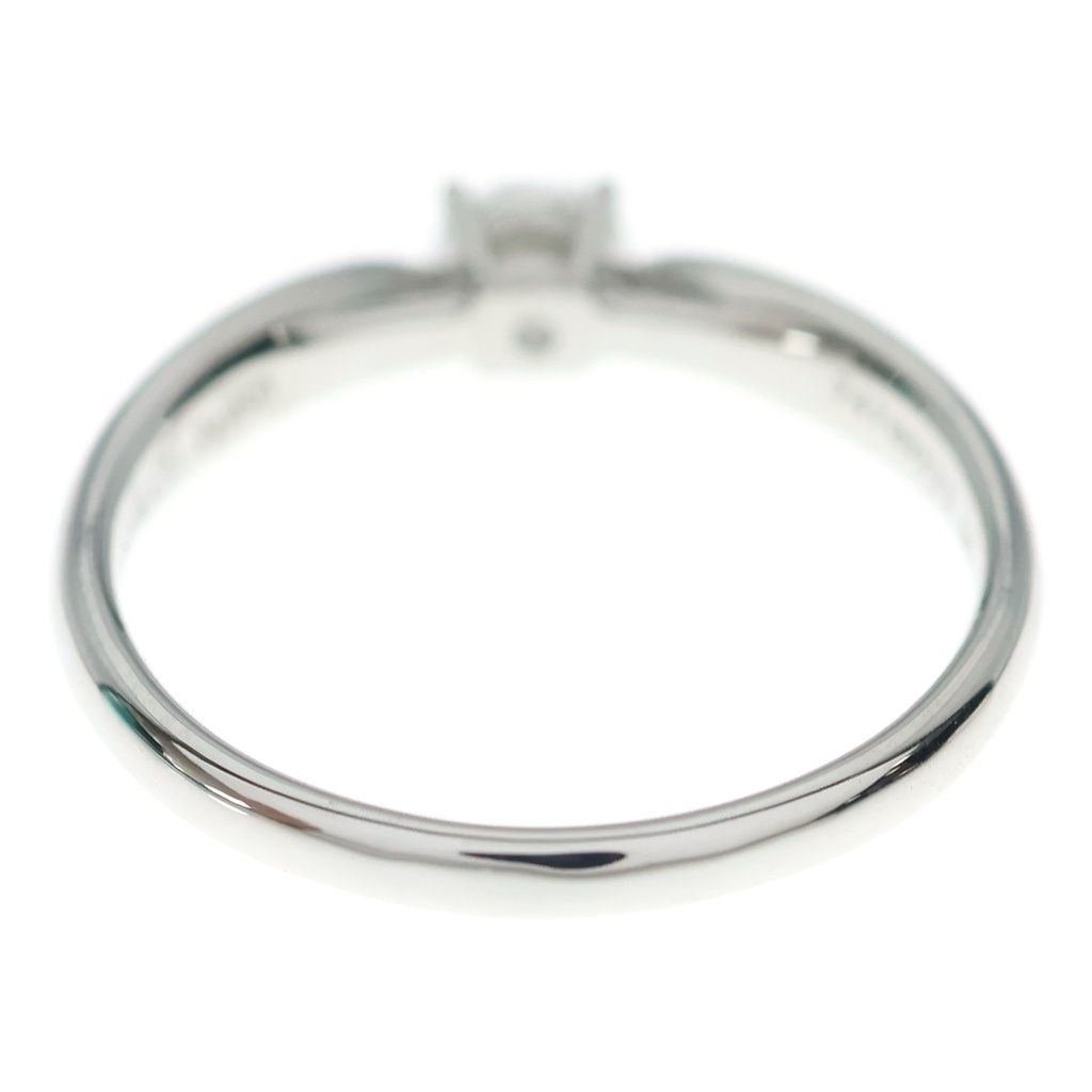 Tiffany & Co Harmony Solitaire Engagement Diamond Platinum Ring Silver — view 2
