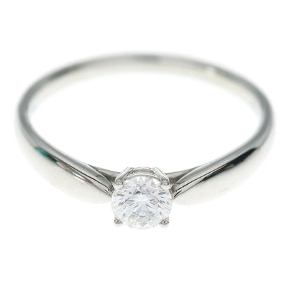 Tiffany & Co Harmony Solitaire Engagement Diamond Platinum Ring Silver — view 4