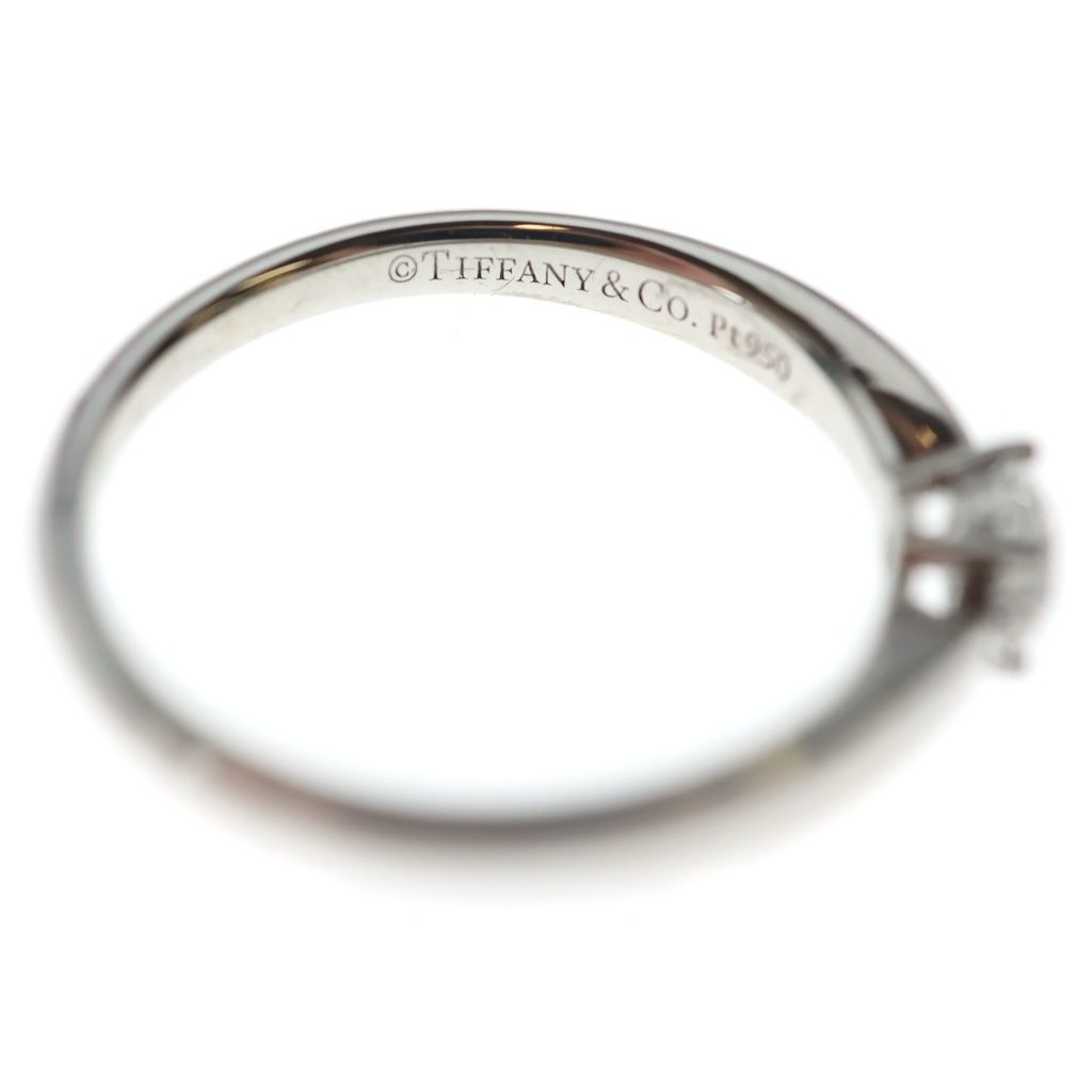 Tiffany & Co Harmony Solitaire Engagement Diamond Platinum Ring Silver — view 5