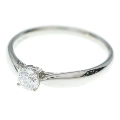 Tiffany & Co Harmony Solitaire Engagement Diamond Platinum Ring Silver