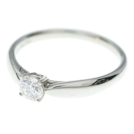 Tiffany & Co Harmony Solitaire Engagement Diamond Platinum Ring Silver
