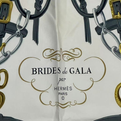 Hermes Carre 90 Silk Scarf Brides de Gala Ceremonial Bridle — view 7