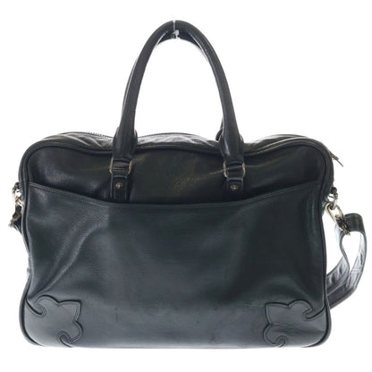Chrome Hearts Brf Cll Trbk Strp 2-Way Leather Bree Shoulder Bag Black