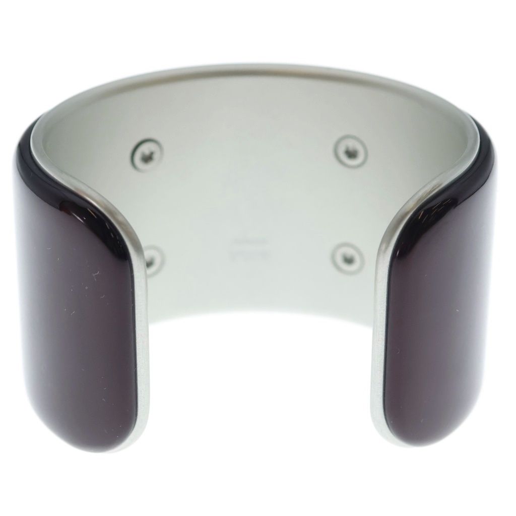 Hermes Nautic Brown Bangle Silver Bracelet — view 2