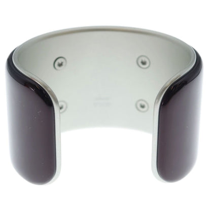 Hermes Nautic Brown Bangle Silver Bracelet — view 2