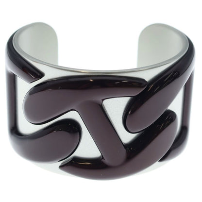 Hermes Nautic Brown Bangle Silver Bracelet