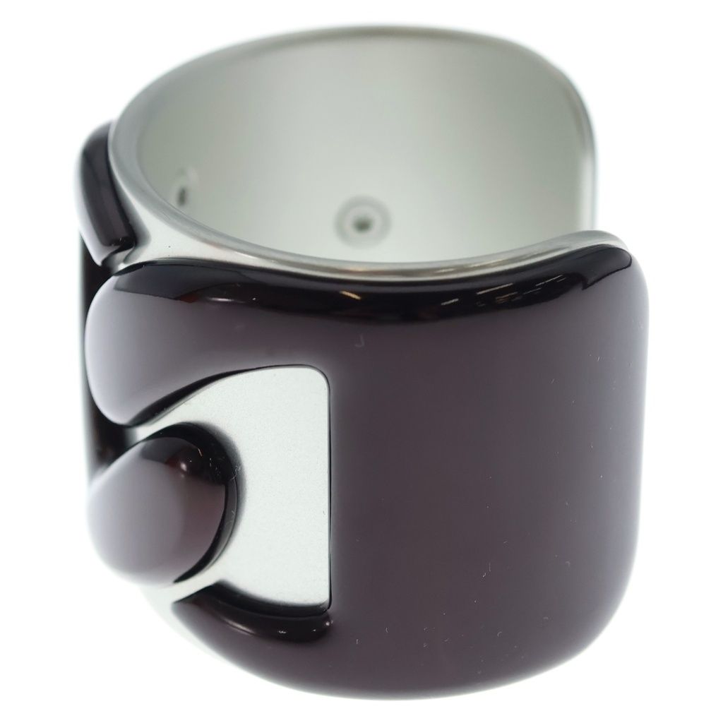 Hermes Nautic Brown Bangle Silver Bracelet — view 4
