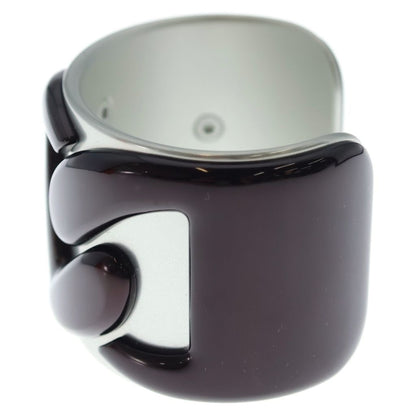 Hermes Nautic Brown Bangle Silver Bracelet — view 4