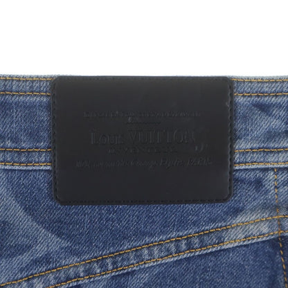 Louis Vuitton Monogram Front Zip Denim Skirt Indigo — view 4