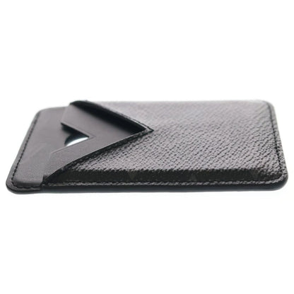 Louis Vuitton Monogram Eclipse Card Holder Magnet Case Black Leather — view 4