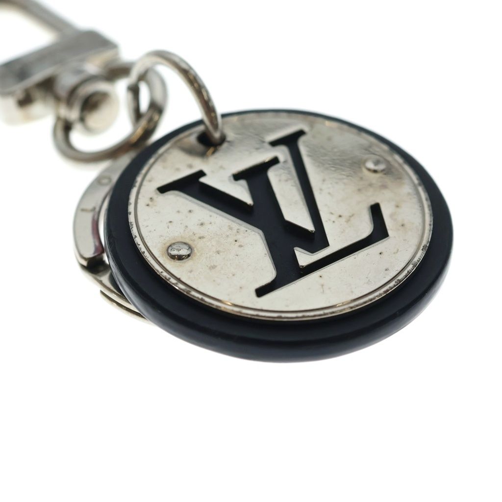 Louis Vuitton Porte Cles LV Circle Bag Charm Key Holder Key Ring Black Silver — view 6