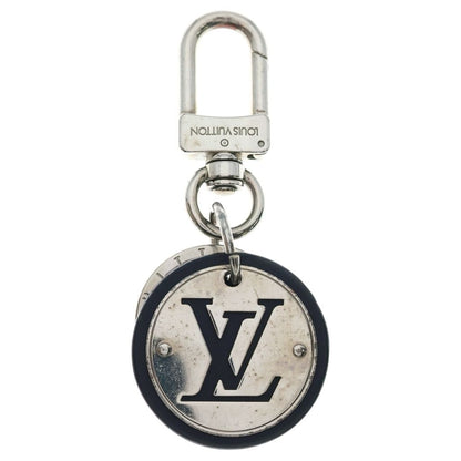 Louis Vuitton Porte Cles LV Circle Bag Charm Key Holder Key Ring Black Silver
