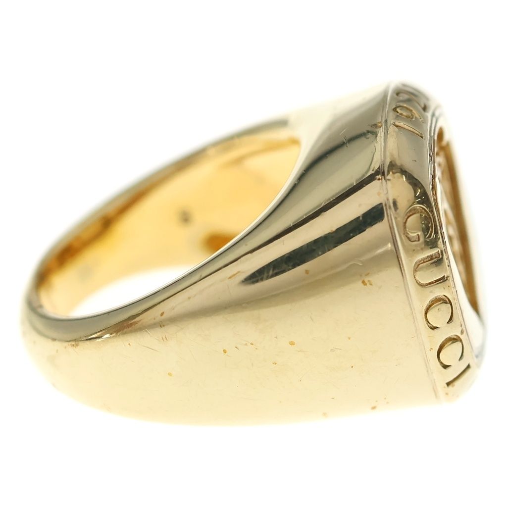 Gucci Signet Ring Coat of Arms Gray Gold — view 3