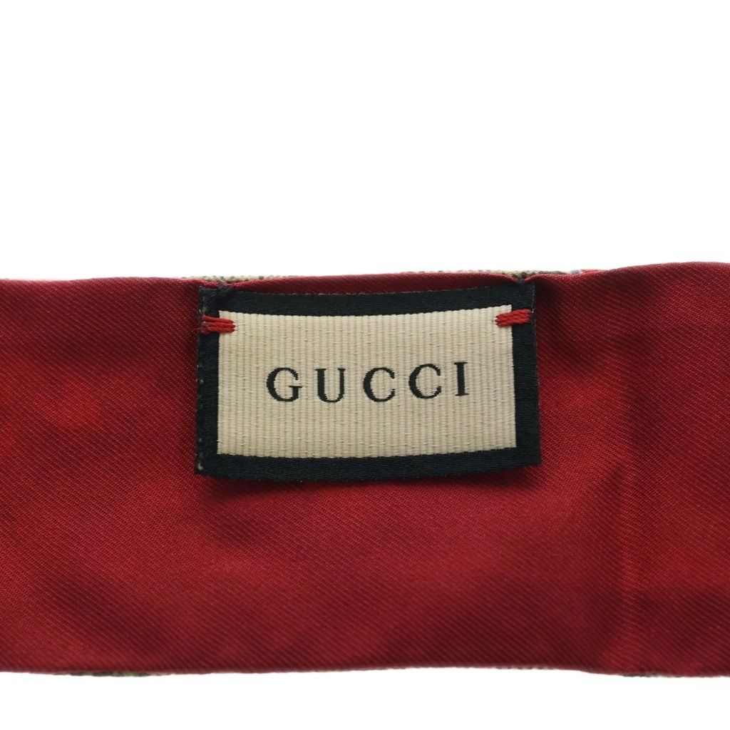 Gucci GG All Over Pattern Silk Scarf Brown — view 4