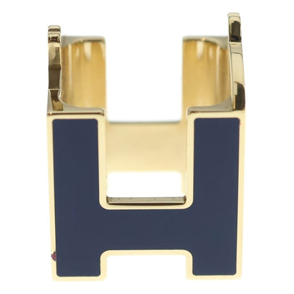 Hermes Scarf Ring Cheval Permanent Brass Blue Marine Halzan — view 4