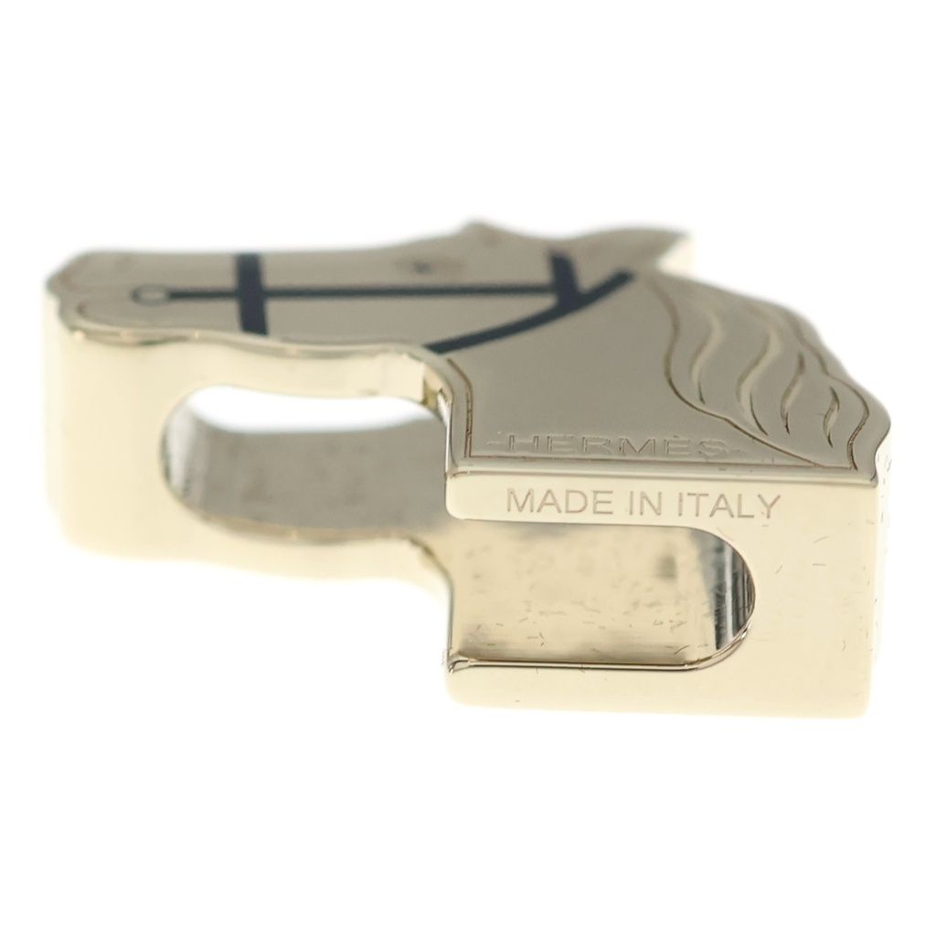 Hermes Cadrige Twilly Ring Scarf Gold Black — view 5