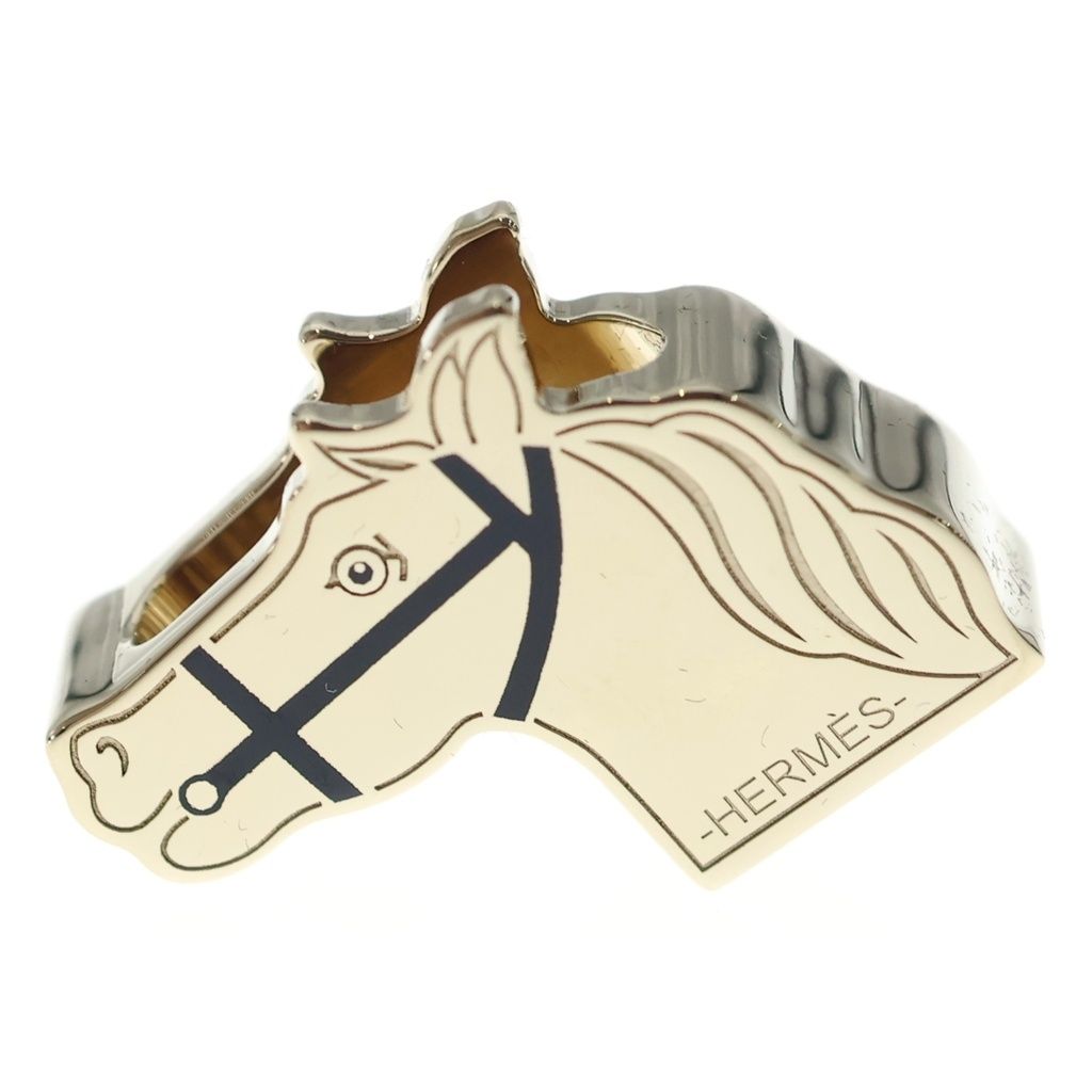 Hermes Cadrige Twilly Ring Scarf Gold Black