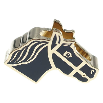 Hermes Cadrige Twilly Ring Scarf Gold Black — view 2