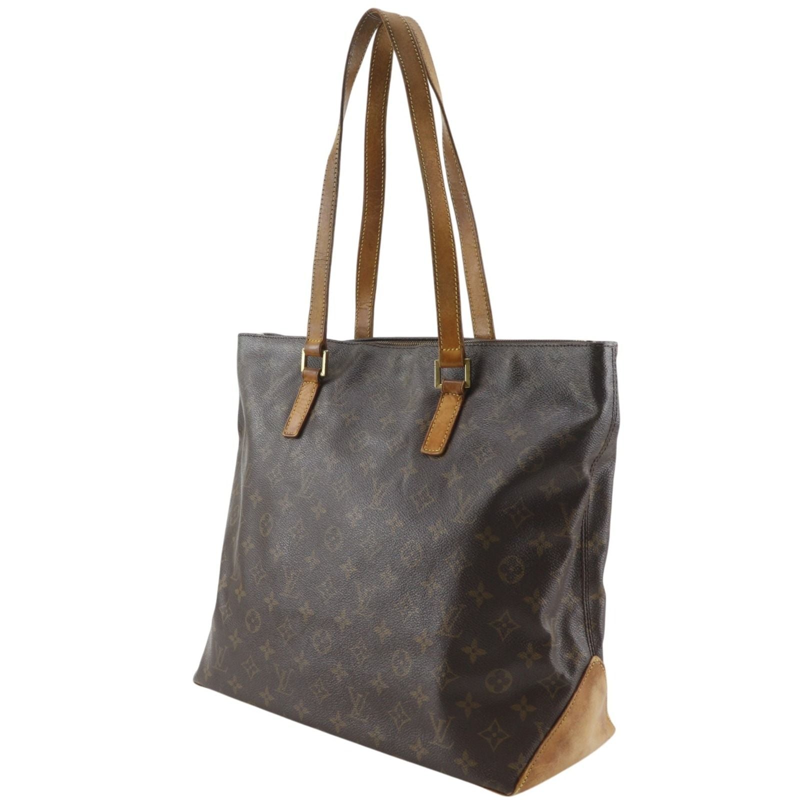 Louis Vuitton Cabas Mezzo Monogram Canvas Brown Tote — view 2