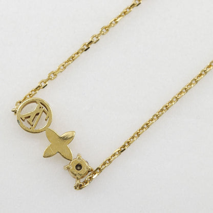 Louis Vuitton Necklace Petit LV Circle Monogram Flower Gold Plated — view 3