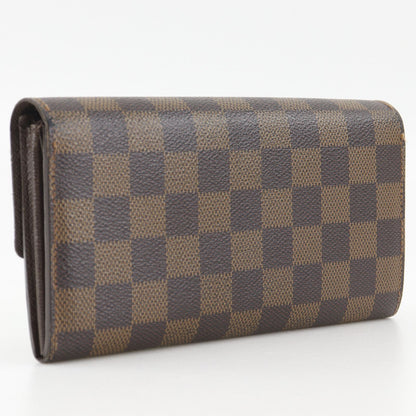 Louis Vuitton Portefeuille Sarah Damier Canvas Brown Wallet — view 3