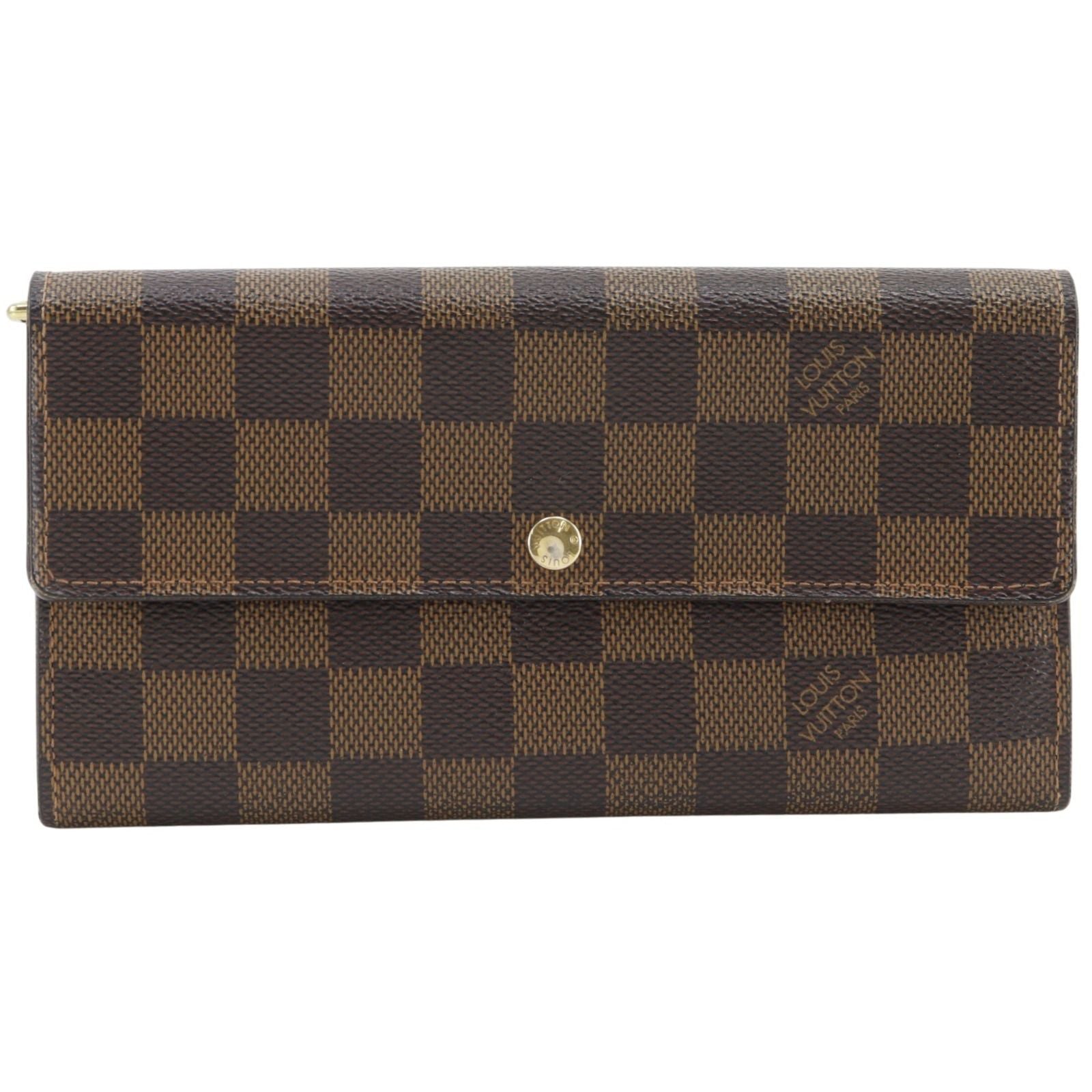 Louis Vuitton Portefeuille Sarah Damier Canvas Brown Wallet