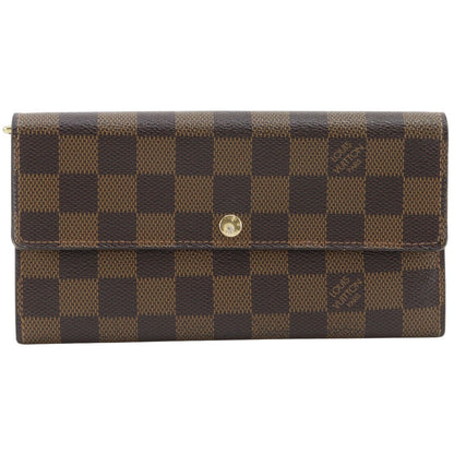 Louis Vuitton Portefeuille Sarah Damier Canvas Brown Wallet