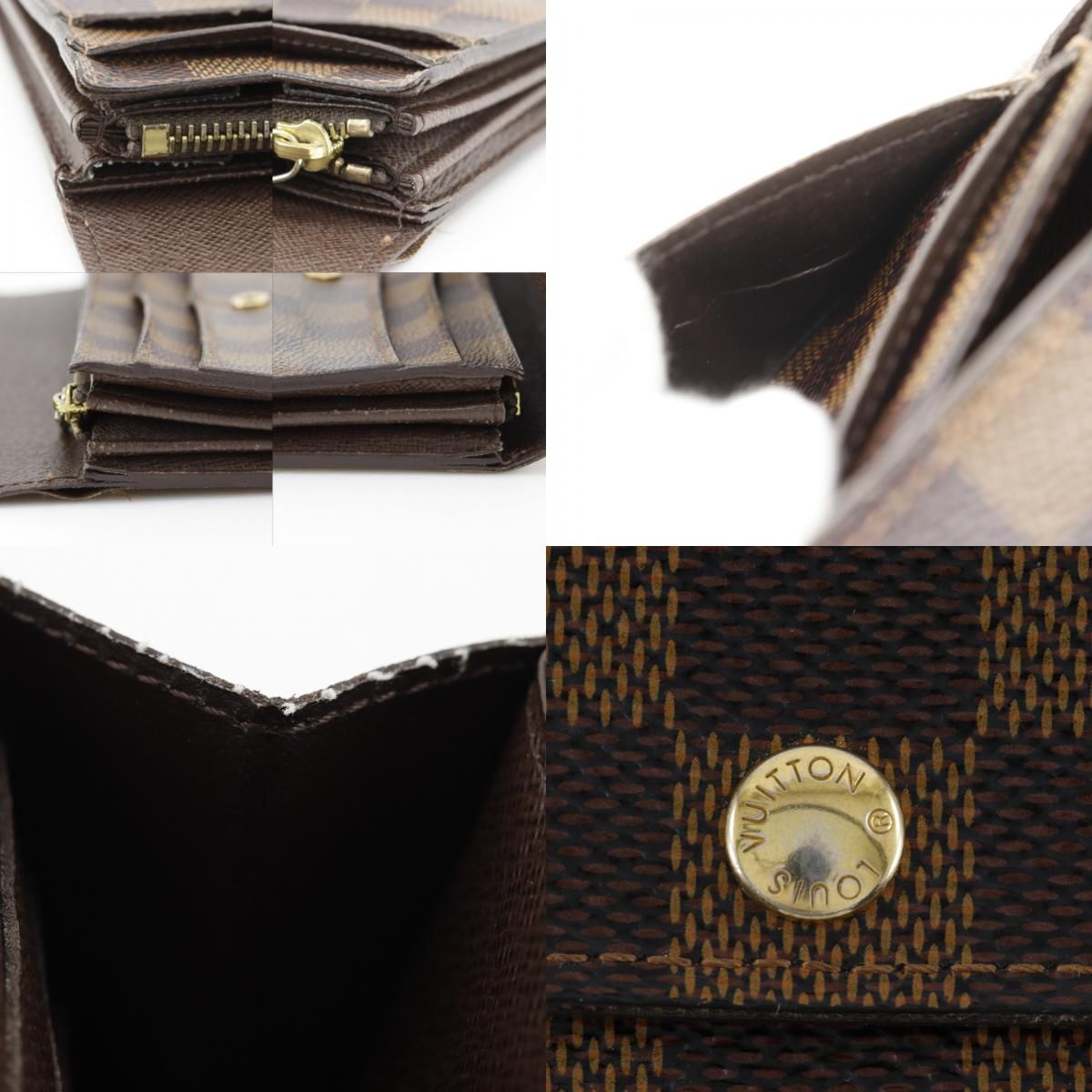 Louis Vuitton Portefeuille Sarah Damier Canvas Brown Wallet — view 9