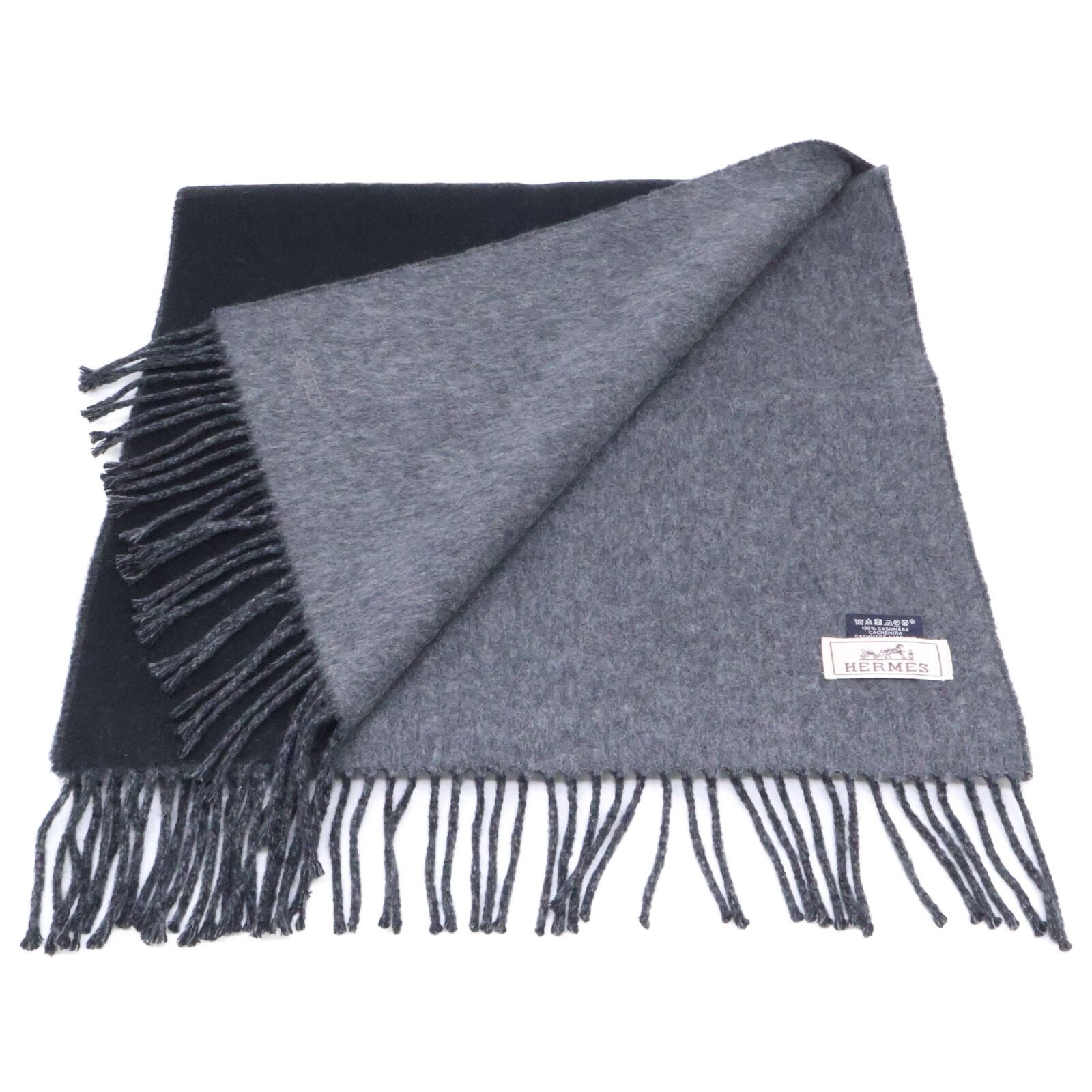 Hermes Recto Verso Cashmere Scarf — view 4