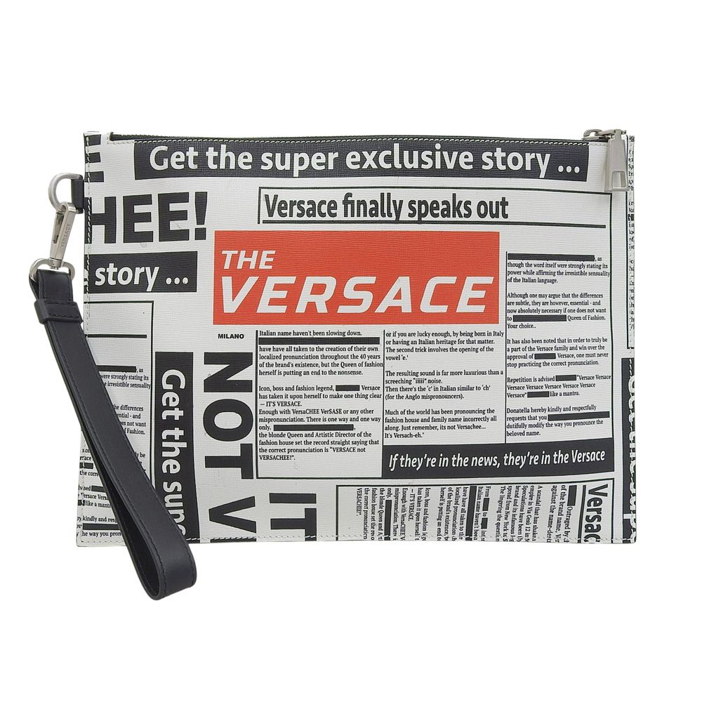 Versace New Space Clutch White Black