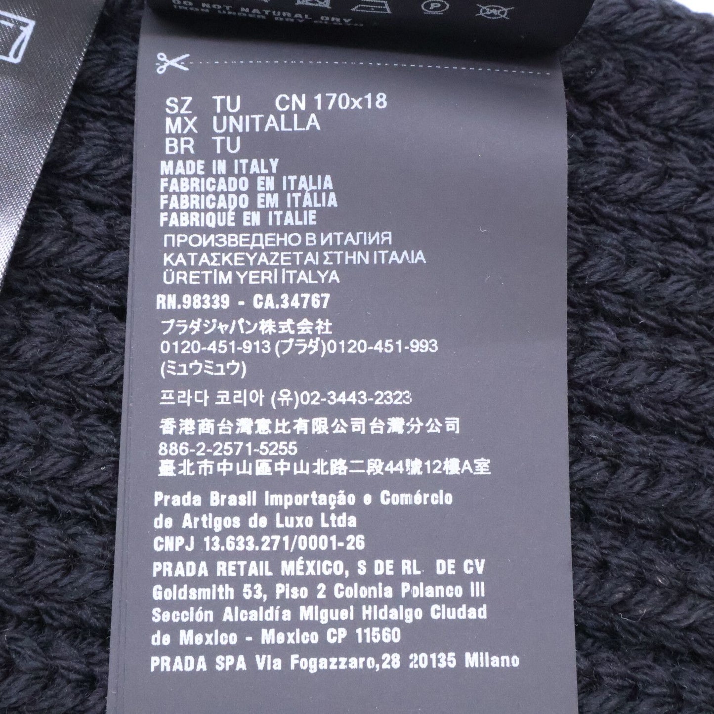 Prada Re-Nylon Gabardine Wool Scarf — view 6
