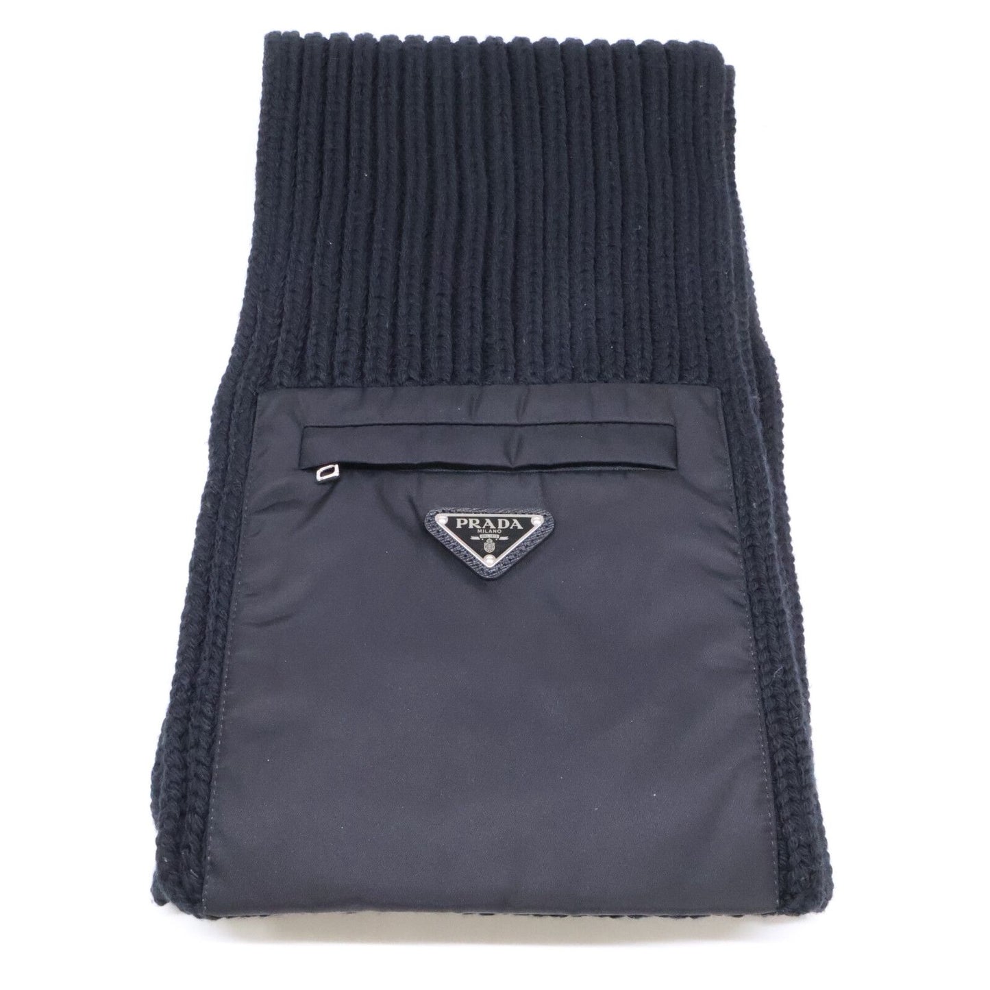 Prada Re-Nylon Gabardine Wool Scarf — view 2