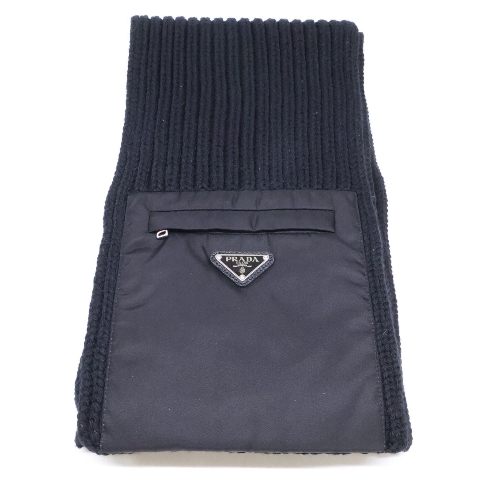 Prada Re-Nylon Gabardine Wool Scarf — view 2