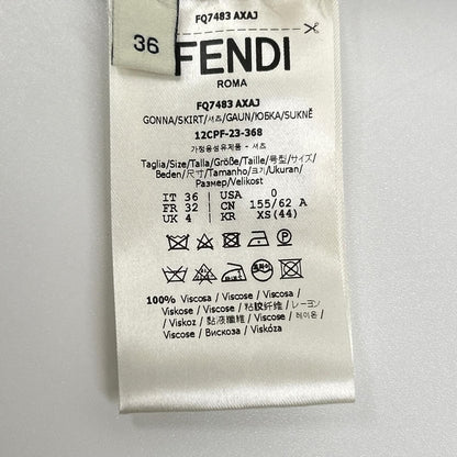 Fendi Light Gray Nylon Skirt 36 — view 4