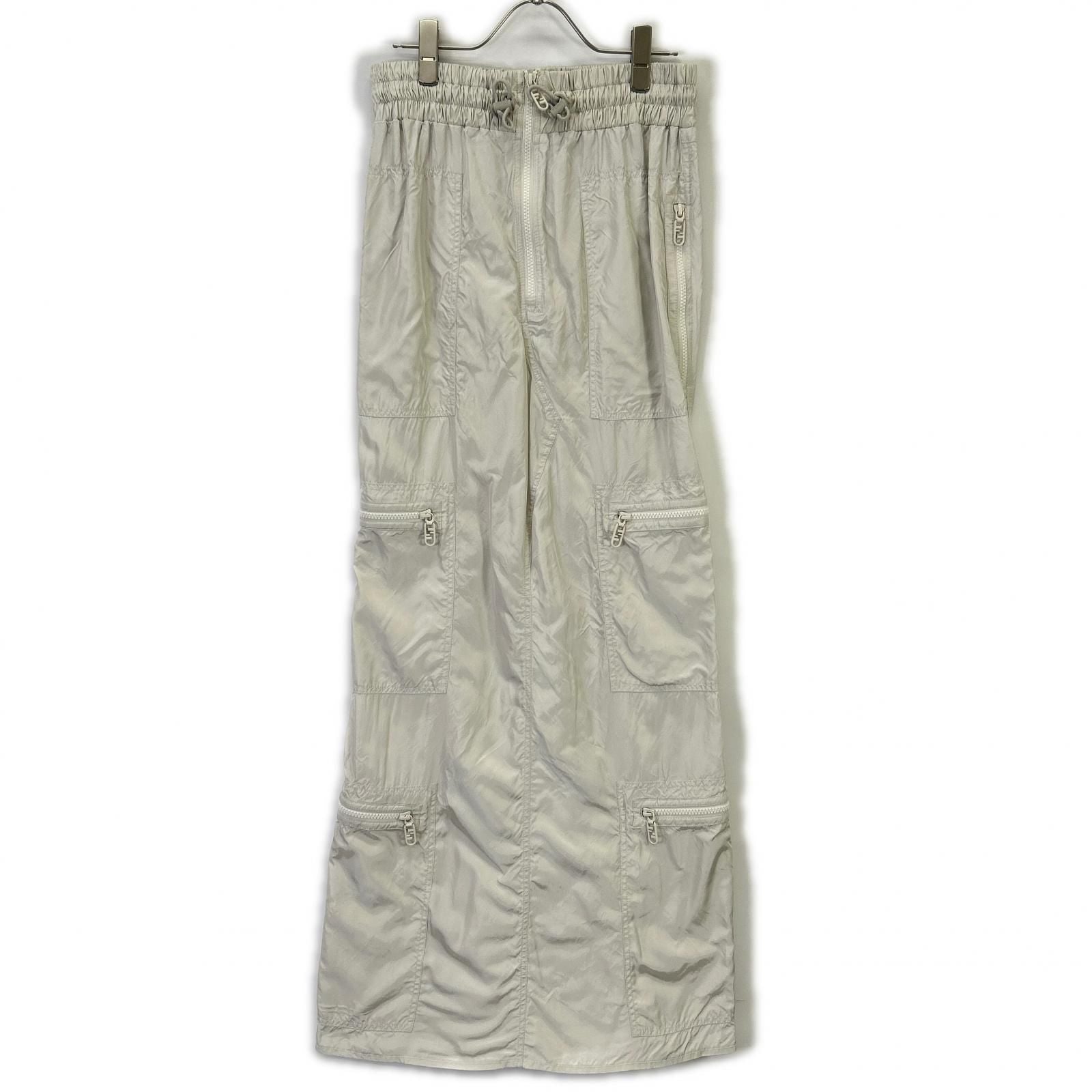 Fendi Light Gray Nylon Skirt 36