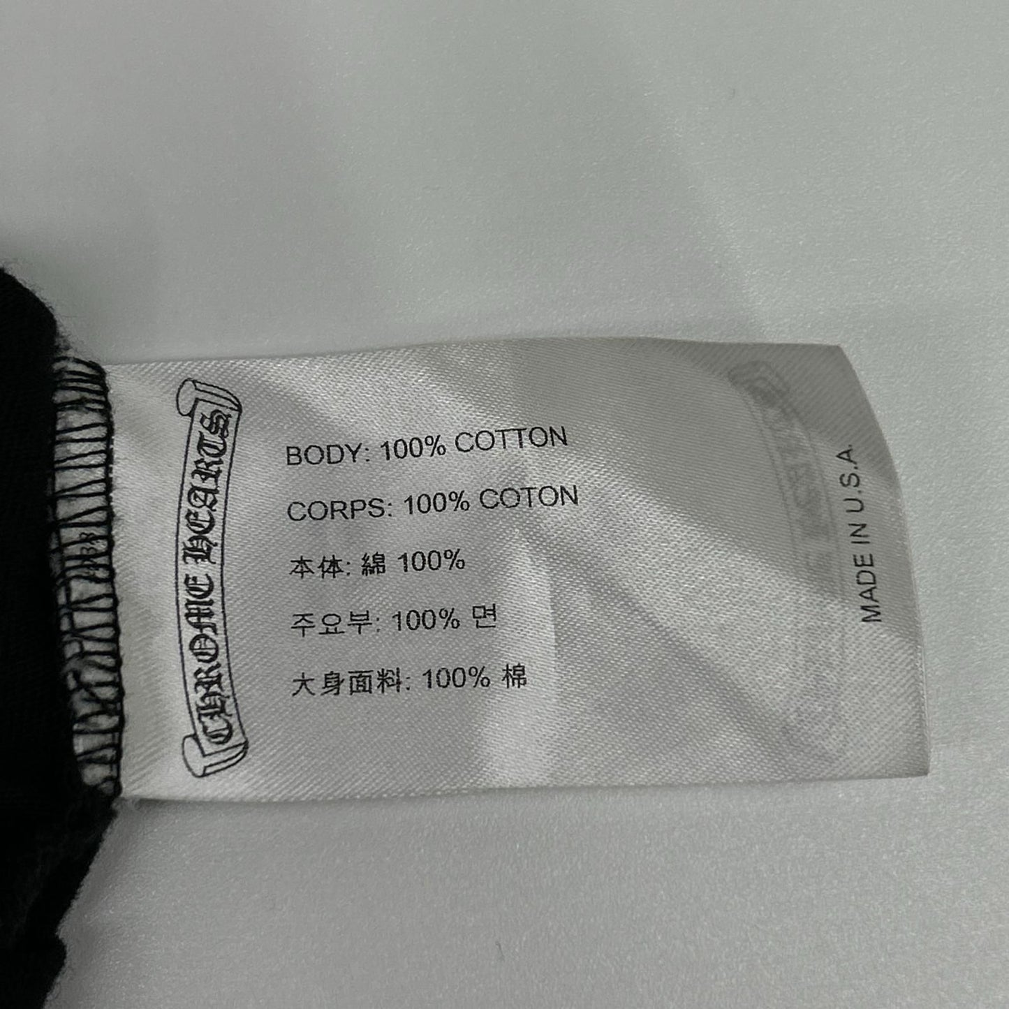 Chrome Hearts Black Yellow Neck Logo L S T-Shirt — view 4
