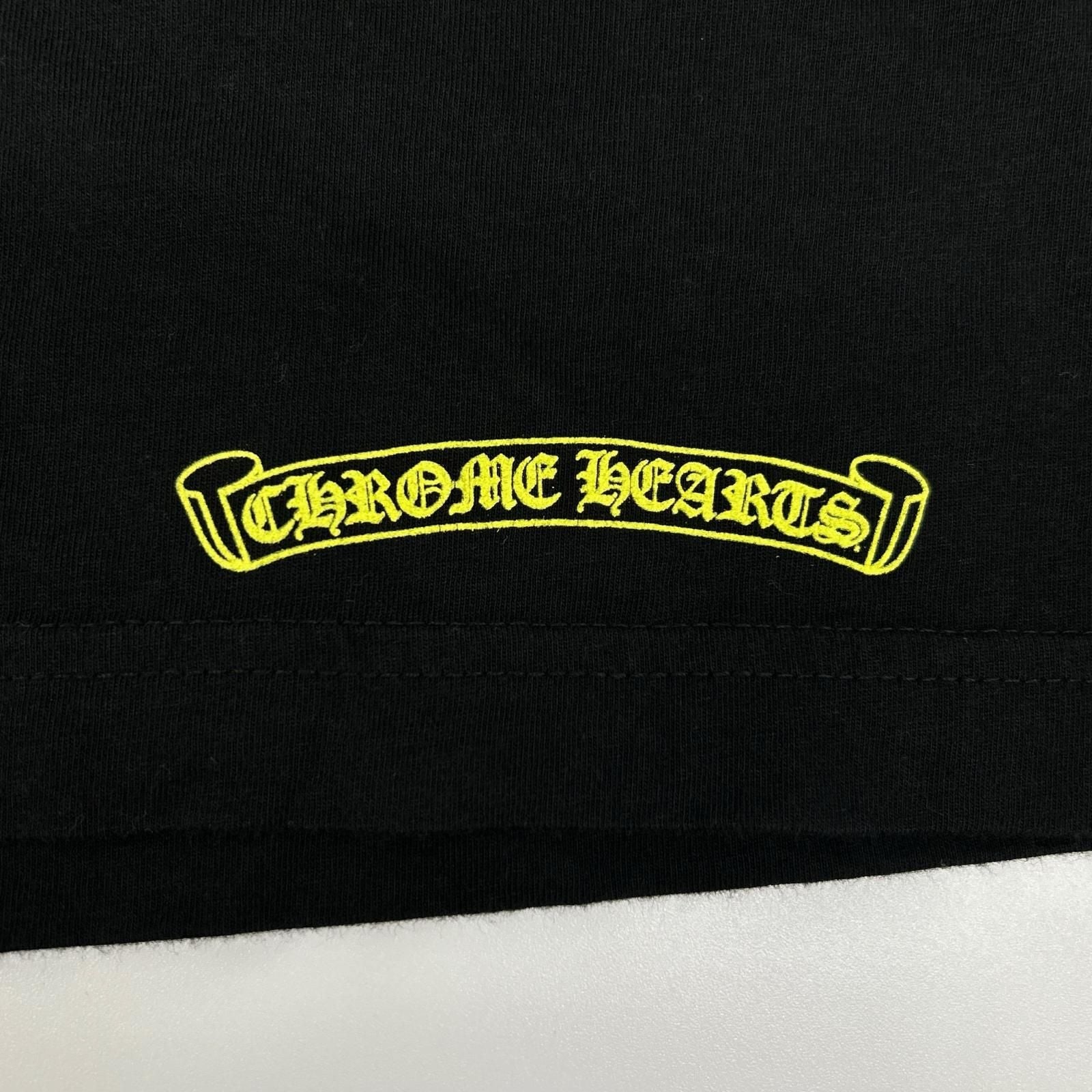 Chrome Hearts Black Yellow Neck Logo L S T-Shirt — view 9
