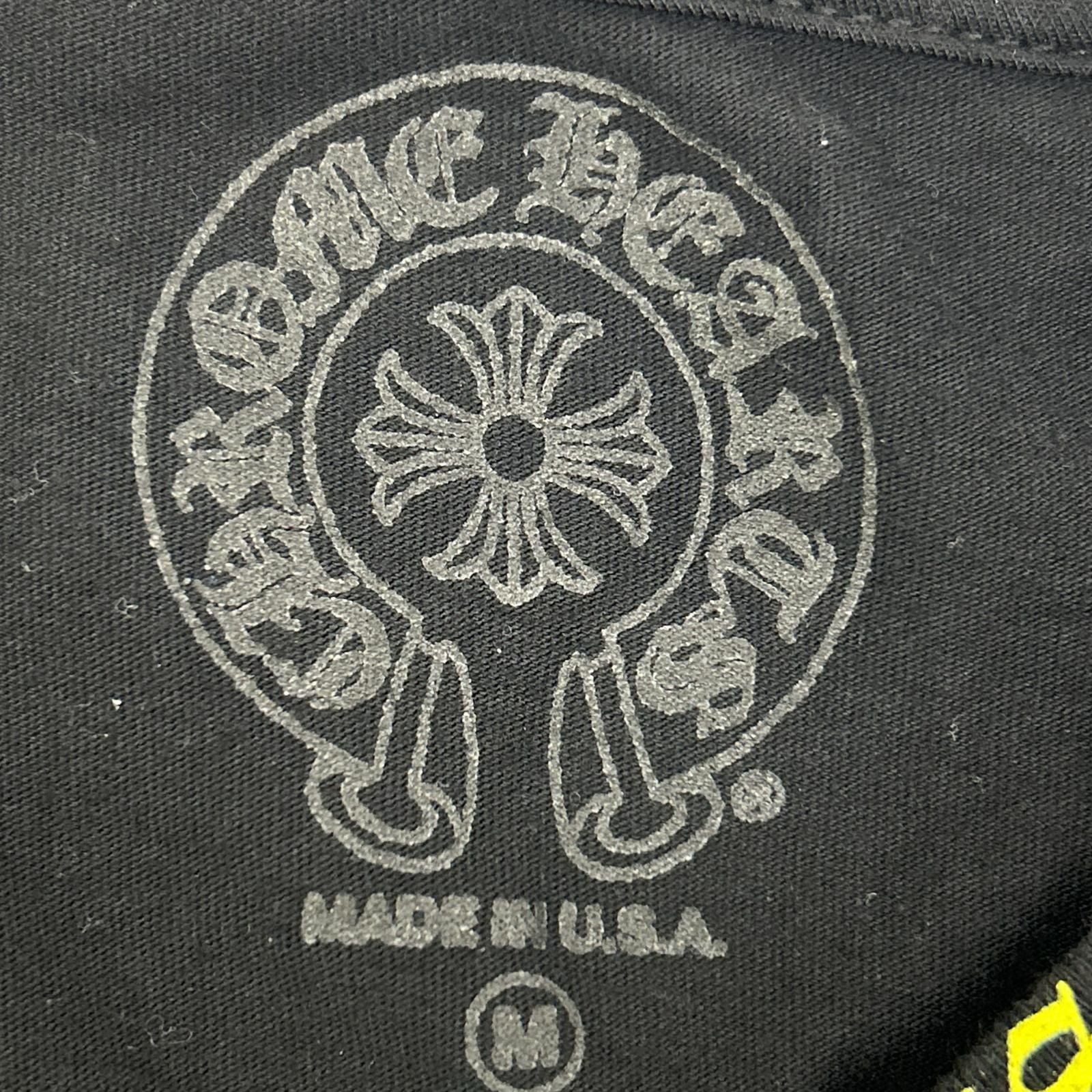 Chrome Hearts Black Yellow Neck Logo L S T-Shirt — view 3