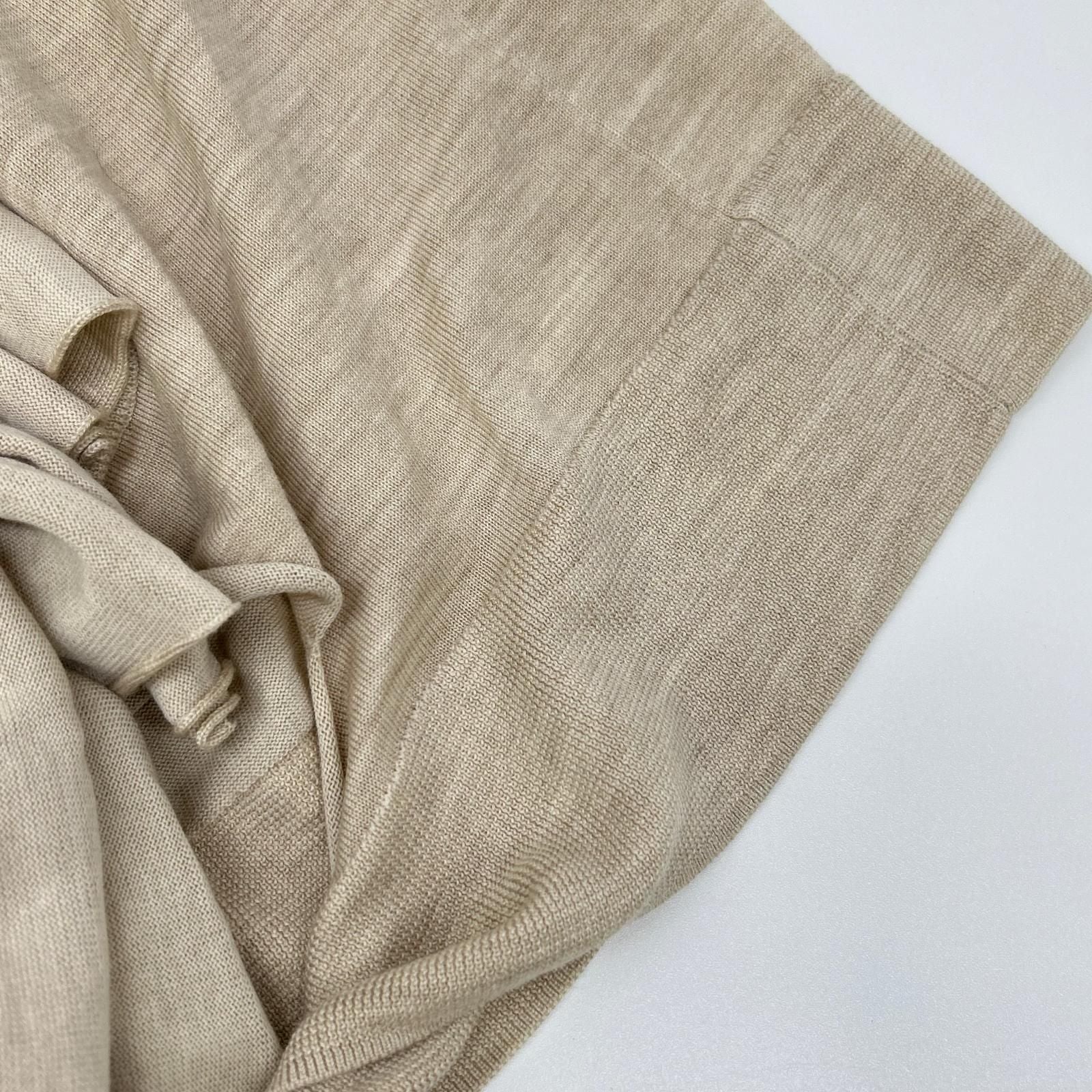 Celine Phoebe Beige Wool Silk Back Ribbon Pullover Knit Sweater — view 7