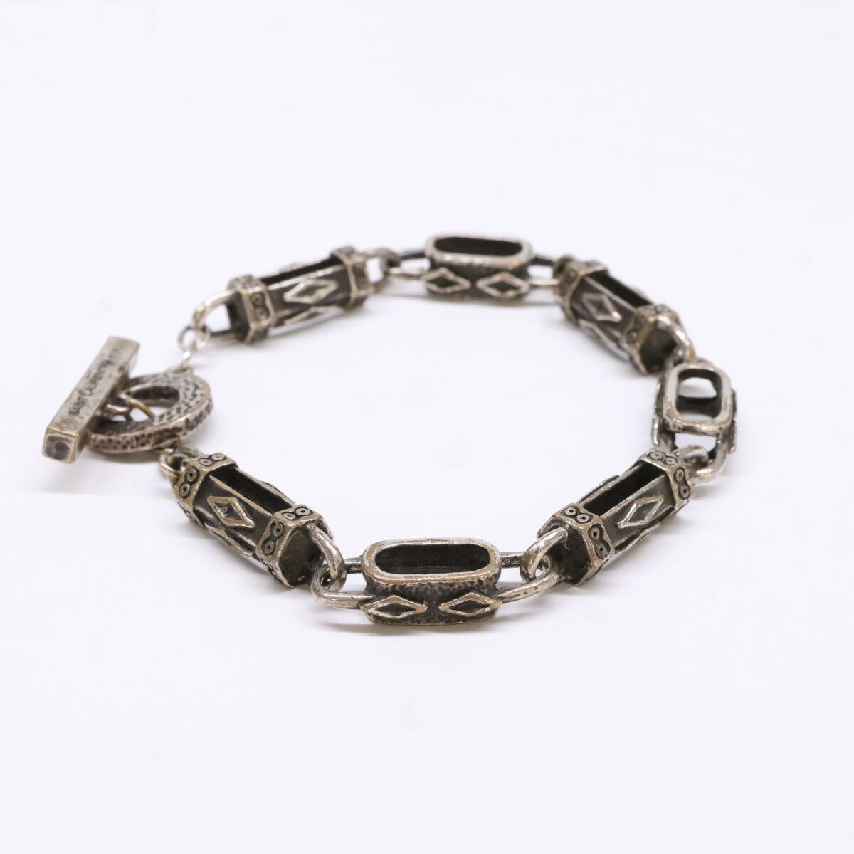 Saint Laurent Paris Arabesque Toggle Chain Bracelet — view 2