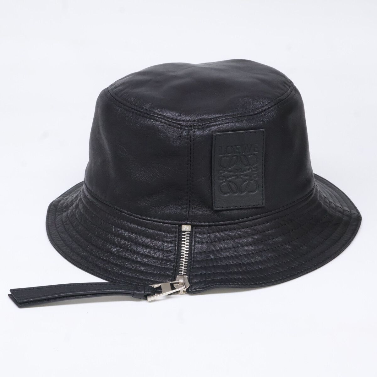 Loewe Anagram Leather Bucket Hat 57 — view 4