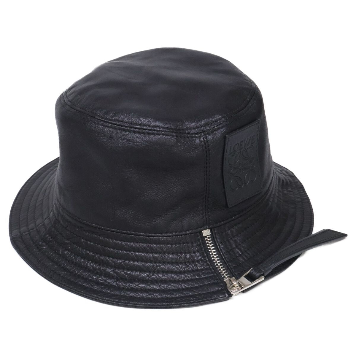 Loewe Anagram Leather Bucket Hat 57