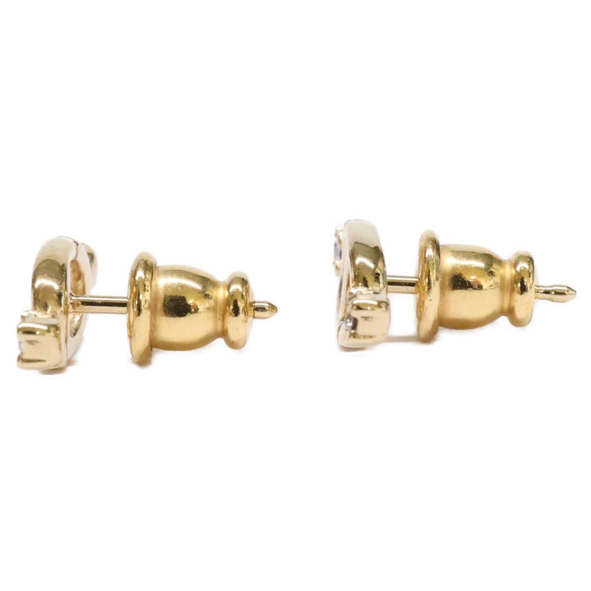 Dior CD Logo Rhinestone Stud Earring — view 2