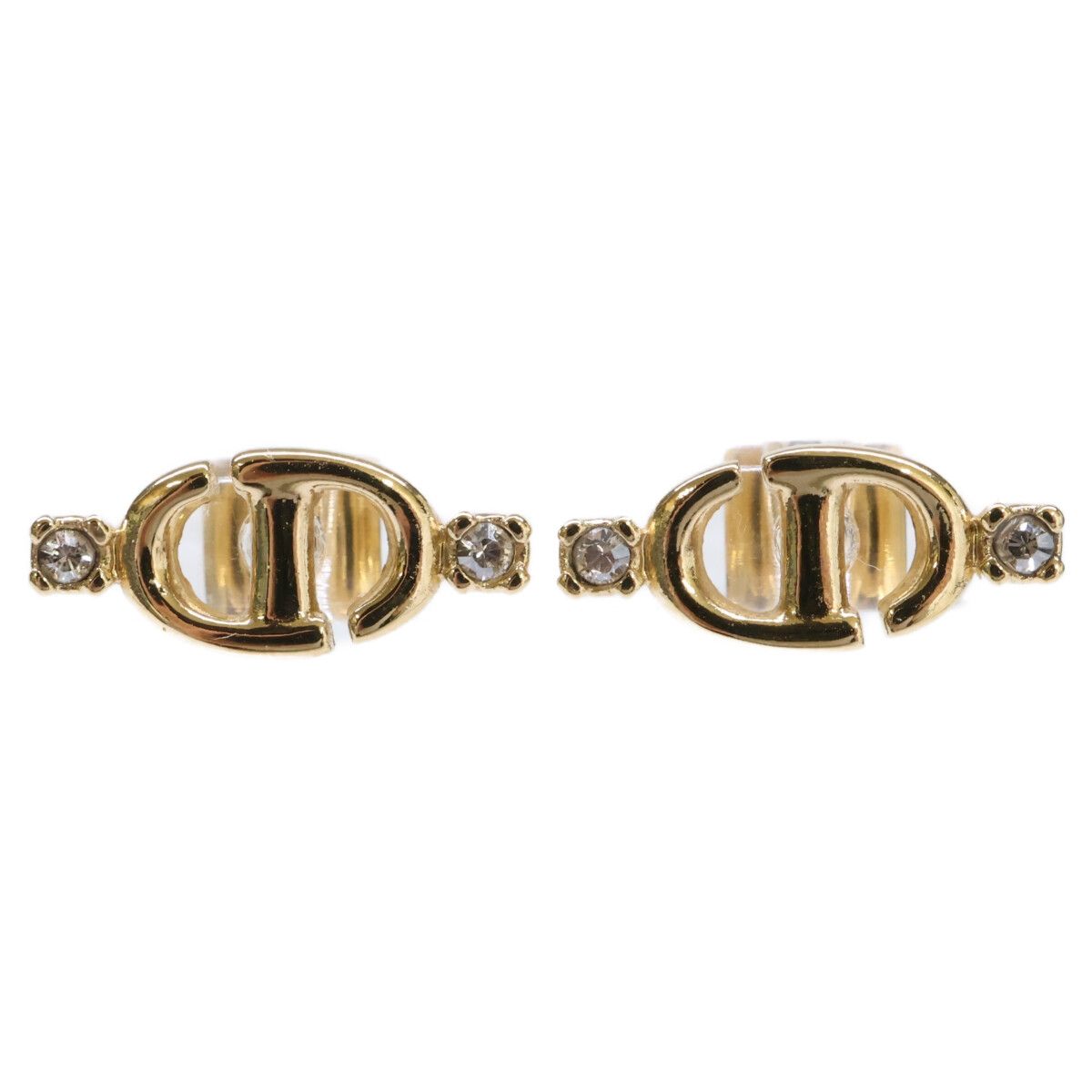 Dior CD Logo Rhinestone Stud Earring