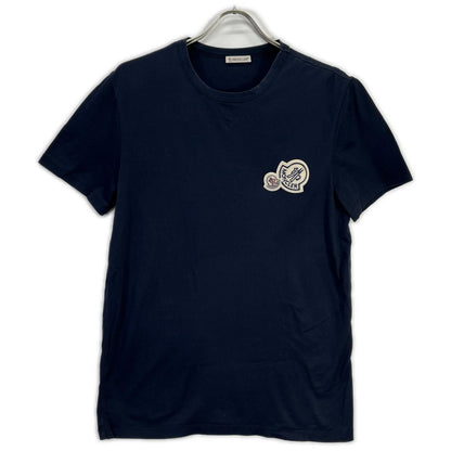 Moncler Navy Double Patch Maglia T-Shirt